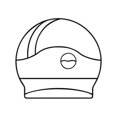 swim cap with logo icon, swim cap with logo line art - simple line art of swim cap with logo, perfect for swim cap with logo logos and icons