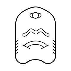 swim kickboard icon, swim kickboard line art - simple line art of swim kickboard, perfect for swim kickboard logos and icons