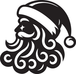 Naklejka premium A Santa Claus Head Vector Art Illustration EPS File 