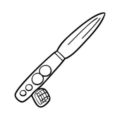 watercolor brush icon, watercolor brush line art - simple line art of watercolor brush, perfect for watercolor brush logos and icons