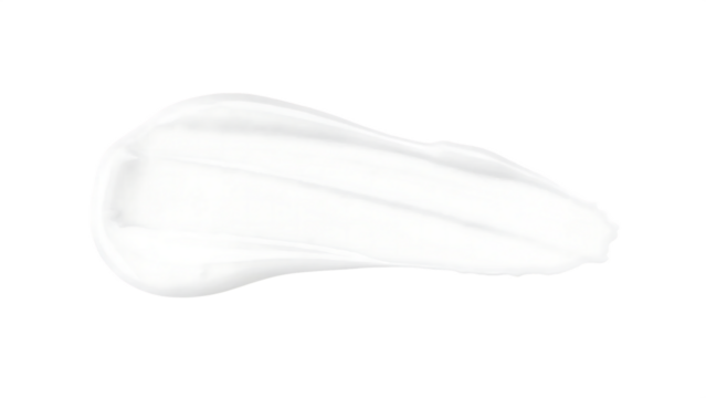smear of white paste isolated on white background PNG