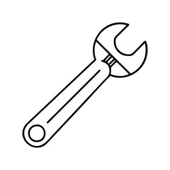 wrench icon, wrench line art - simple line art of wrench, perfect for wrench logos and icons