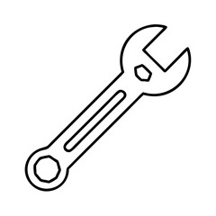 wrench icon, wrench line art - simple line art of wrench, perfect for wrench logos and icons