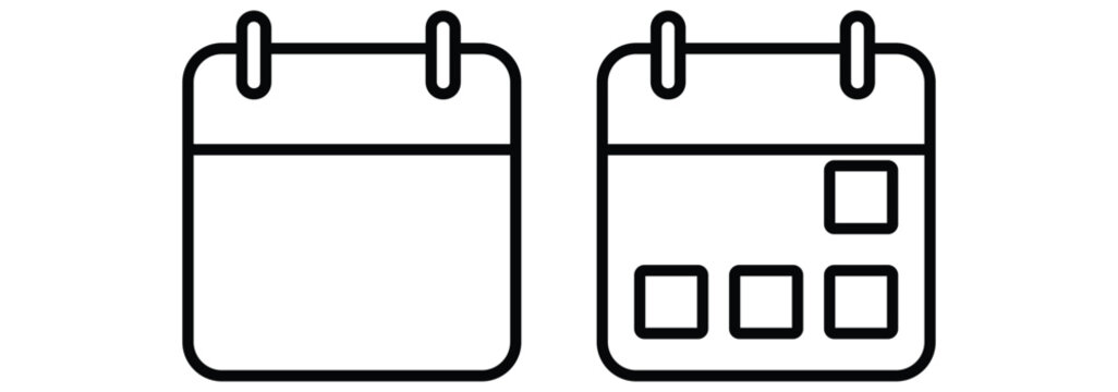 Calendar icon set. Calendar symbol. calendar vector icon 2