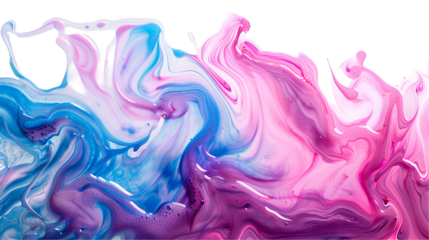 Abstract Pink Blue Purple Swirling Paint Fluid Art,