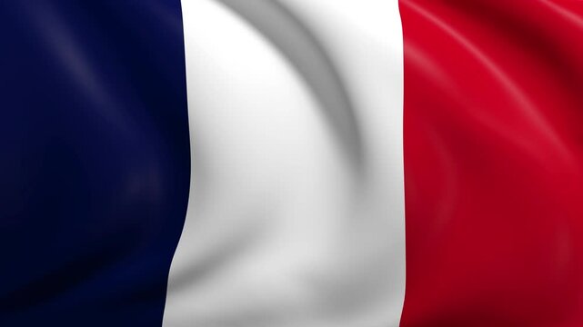 French flag background, slow motion video, looping - 4K 60fps