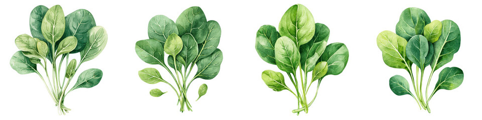 Fototapeta premium Fresh green spinach leaves in a bunch