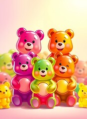 Fototapeta premium Cute and Colorful Teddy Bear Balloon Collection