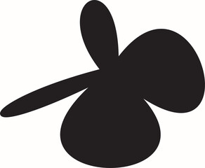 vector illustration of a silhouette of a butterfly