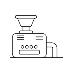 crusher lineal icon with white background vector stock illustration