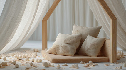 Delicate Wooden Interior Design with Natural Accents