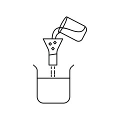 filtration lineal icon with white background vector stock illustration