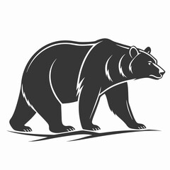 Obraz premium Black Bear Silhouette