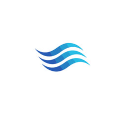 Fototapeta premium Abstract Blue Waves Symbol for Water and Sea Related Concepts