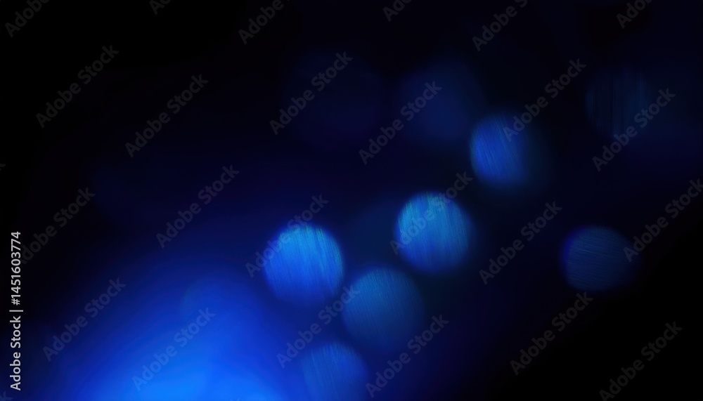 Aufkleber abstract blue bokeh light circles on dark background for new year design, perfect for web design, di