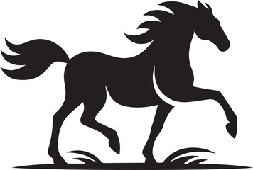 Beautiful Black Horse Vector Silhouette Art This Is An Editable And Printable Vector Eps File
