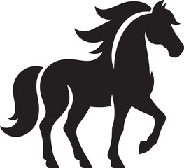 Beautiful Black Horse Vector Silhouette Art This Is An Editable And Printable Vector Eps File
