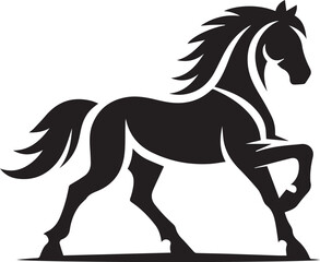 Beautiful Black Horse Vector Silhouette Art This Is An Editable And Printable Vector Eps File
