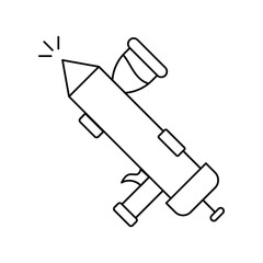 airbrush lineal icon with white background vector stock illustration