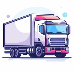 Delivery van icon. Flat illustration of delivery van vector icon for web design.
