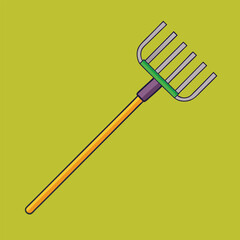 garden rake vector