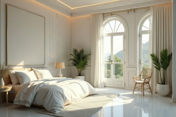 Luxurious white setting highlighting inherent beauty , image, satin