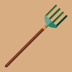 garden rake vector