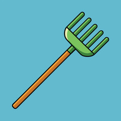 garden rake vector