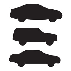 car silhouettes. car silhouettes images. black and white vector car . Car icon set in linear style, car icon	