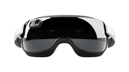 Sleek White and Black Smart Glasses Augmented Reality Device