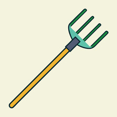 garden rake vector