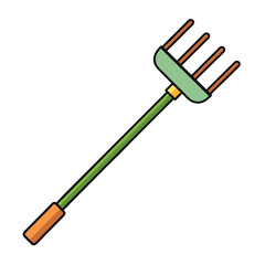 garden rake vector