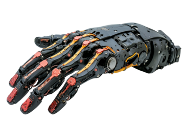 Robotic Hand Advanced Technology Mechanical Design Black Orange