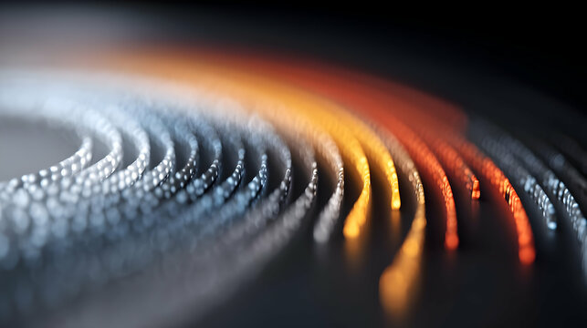 visuals merging with glowing fractal paths and layered code