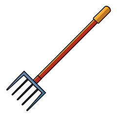 garden rake vector