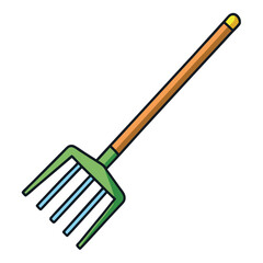 garden rake vector