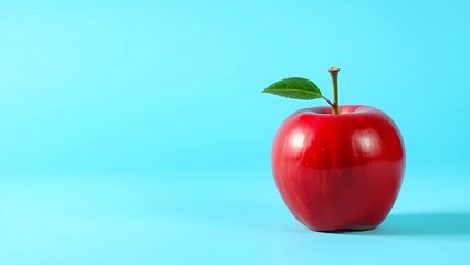Obraz premium red apple with water drops