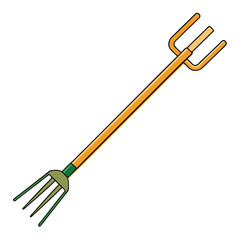garden rake vector