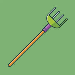 garden rake vector