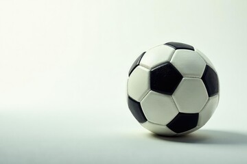 Naklejka premium High-angle shot, football centered on white backdrop , isolated object, game day, game