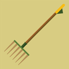 garden rake vector