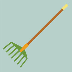 garden rake vector