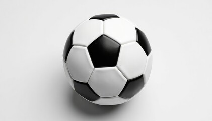 Fototapeta premium Overhead shot of a pristine white football on pure white , white, simple