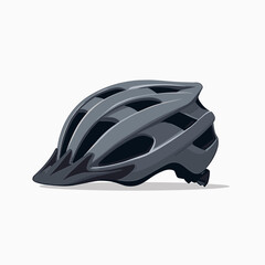 Fototapeta premium bicycle helmet illustration with gray and black design