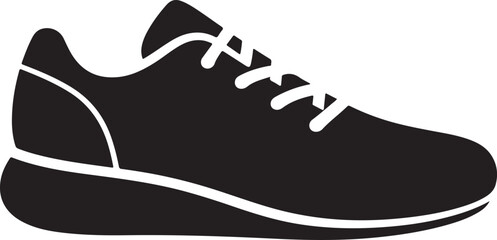 Shoe icon silhouette vector illustration, Leather shoe icon 