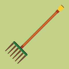 garden rake vector