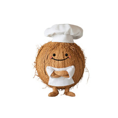 Cheerful Coconut Chef A Delightful Culinary Character