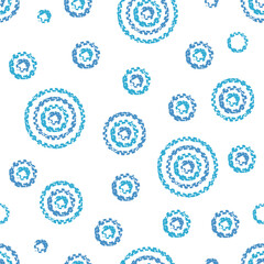 seamless pattern with blue circles
