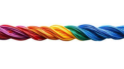 Rainbow Cables Twisted Wave Abstract Design,