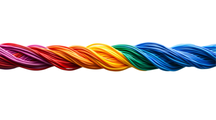 Rainbow Cables Twisted Wave Abstract Design,
